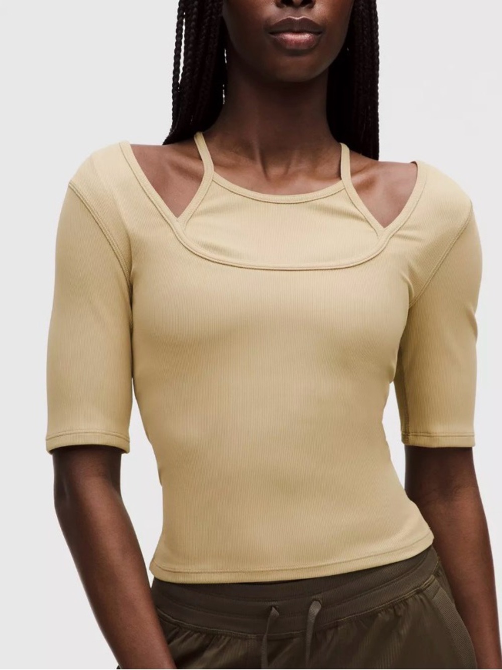 NWT Lululemon Layered-Look Ribbed
Short Sleeve
